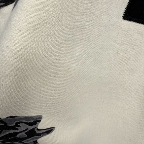 Akoo Sweatshirt Mens Size XL Crew Neck Cream Black camouflage graphicstreetwear - Picture 7 of 13